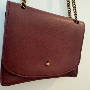 Madewell leather crossbody bag with adjustable chain